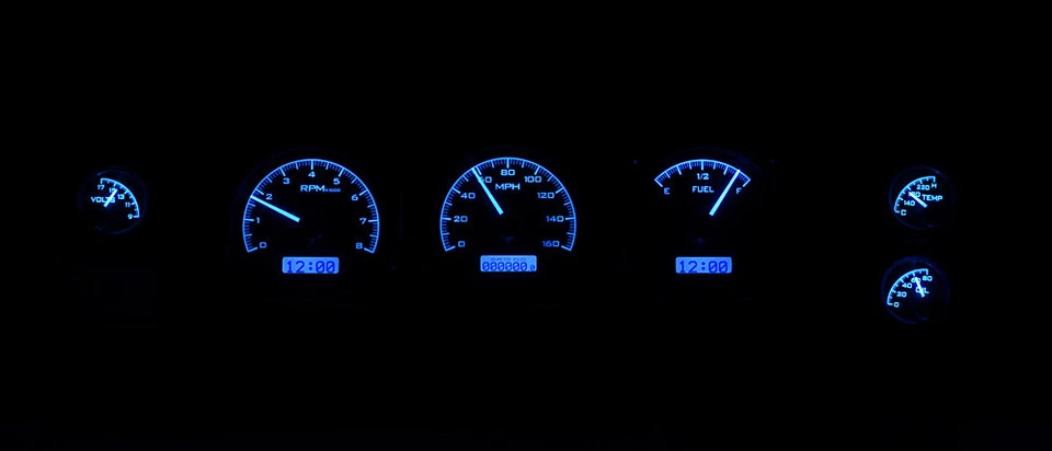 Dakota Digital 70-72 Chevelle/ El Camino Black / Blue Gauge Kit VHX-70C-CVL-K-B - Image 2 of 4