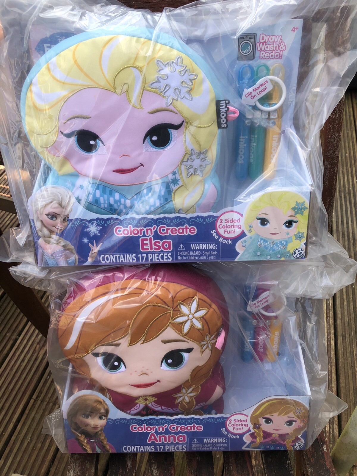 Inkoos INKOOS FROZEN ELSA & Anna COLOURCREATE DISNEY Draw Wash Redo doodle ...