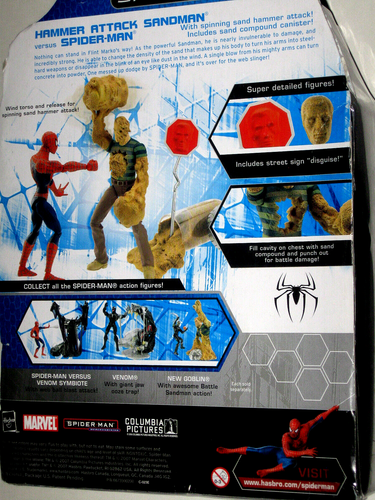Figuras de acción Spiderman 3 Hammer Attack Sandman vs Spiderman Sand Compound 2007 - Imagen 6 de 8