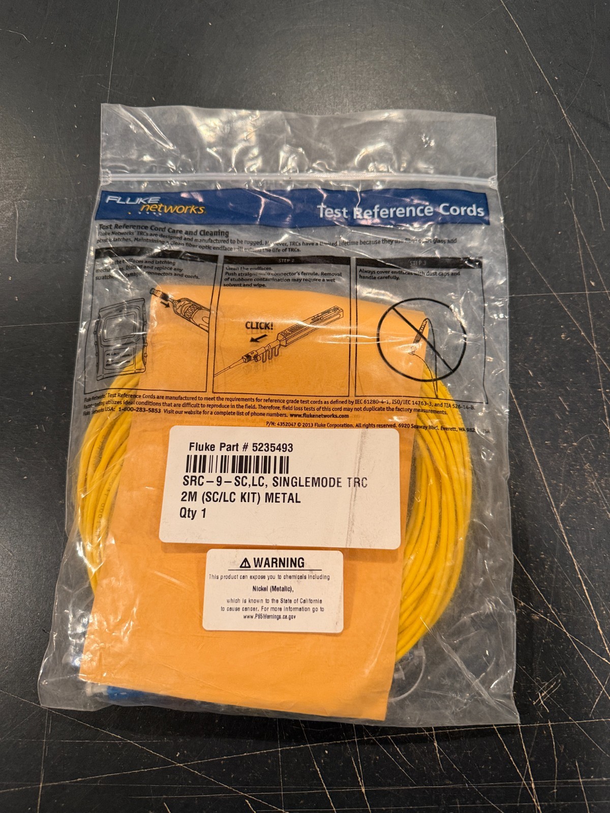 Fluke Networks 5235493 Test Reference Cords SRC-9‐SC, LC, Singlemode TRC 2M