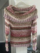 River Island Bardot off The Shoulder Jumper 12 Vgc