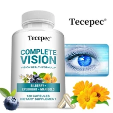 Vision Formula w/Bilberry,Lutein,Zeaxanthin,Supports Eye Strain,Dry Eyes 120Caps