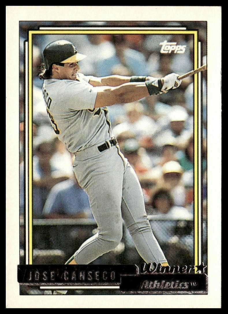 1992 Topps #100 Jose Canseco Gold Winners