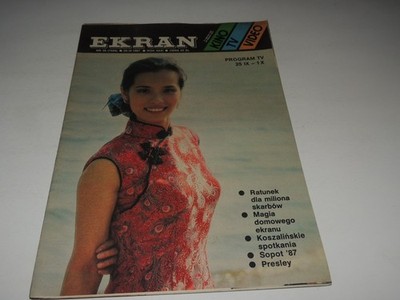 Ekran 38/1987 Polish magazine Wei-Wei, Elvis Presley, Geza D. Hegedus James Read