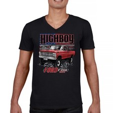 1971 Ford F250 Highboy Men's V-Neck T-shirt Classic American Pickup Truck 4x4