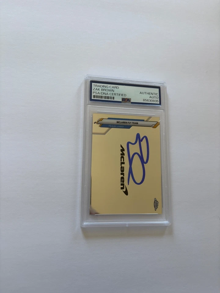 ZAK BROWN SIGNED TOPPS CHROME MCLAREN F1 CARD TEAM LOGO CEO 2025 CHAMPS PSA/DNA - Image 2 of 3