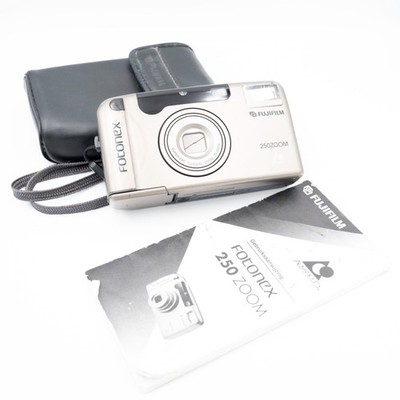 Vintage Fuji Fotonex 250 Zoom Camera with Case & Manual