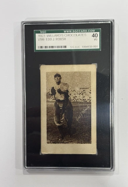 1923 Willards Chocolates V100 Edd J Roush SGC 3 Tough Issue HALL OF FAMER