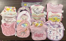 Burp Cloths Lot Of 18 Various Baby Bibs