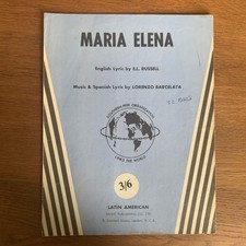 Vintage Noten - MARIA ELENA - Lorenzo Barcelata - EL Russell 1933 1941