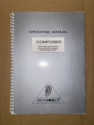 Handbuch Behringer Composer MDX2100 Deutsch/Englisch