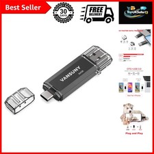 64GB Type C Flash Drive 2 in 1 OTG USB 3.0 + USB C Memory Stick with Keychain...