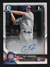 2018 Bowman Draft Chrome Draft Pick Auto Cole Roederer #CDA-CR Auto 9su