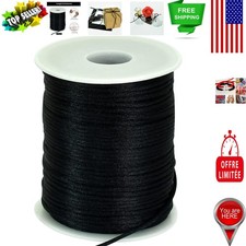 110 Yards of Black Nylon Macrame Cord - Perfect for Jewelry Making Projects