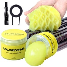 ColorCoral 2Pack Keyboard Cleaning Gel Kit Universal Dust Cleaner,Yellow