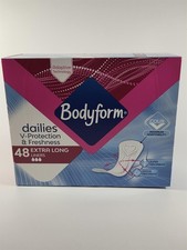 Bodyform Dailies Extra Long Panty Liners 48 Count NEW BIGGER PACK