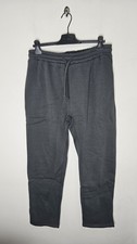 Boohoo Man Charcoal Grey Regular Fit Split Hem Jogger Size L