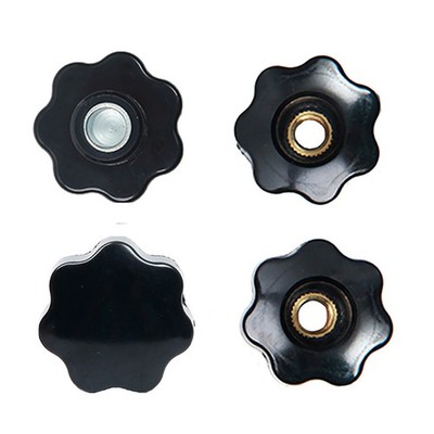 Hand Tighten Nut Handle Thread Star Nut Plum Bakelite Schwarz M5/M6/M8/M10 - M16