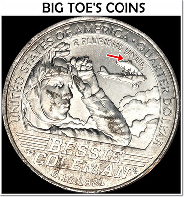 2023-P RARE ICE ON WINGS DIE CHIP ERROR, QUARTER DOLLAR,  VERY BEAUTIFUL COIN