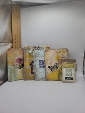 Bundle Or Lot Of 4 Small Junk Journals ,Art Journals, Treasure Journals