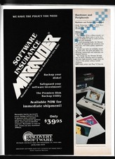 Amiga Software Insurance Magazine Ad Vintage Disk Backup Utility