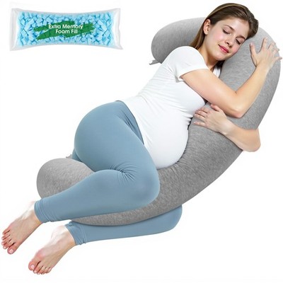 SweetSlubr Pregnancy Pillows for Sleeping, C-Shaped Maternity Pillow for Preg...
