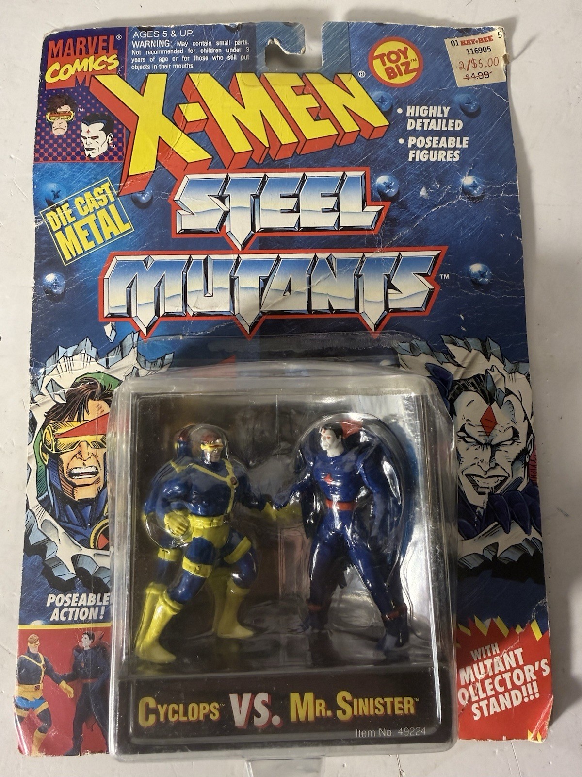 1994 TOYBIZ MARVEL X-MEN STEEL MUTANTS CYCLOPS VS MISTER SINISTER X-men 97