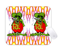 Retro Rat Fink Cartoon Desk Mat Classic Hot Rod Gaming Mouse Pad