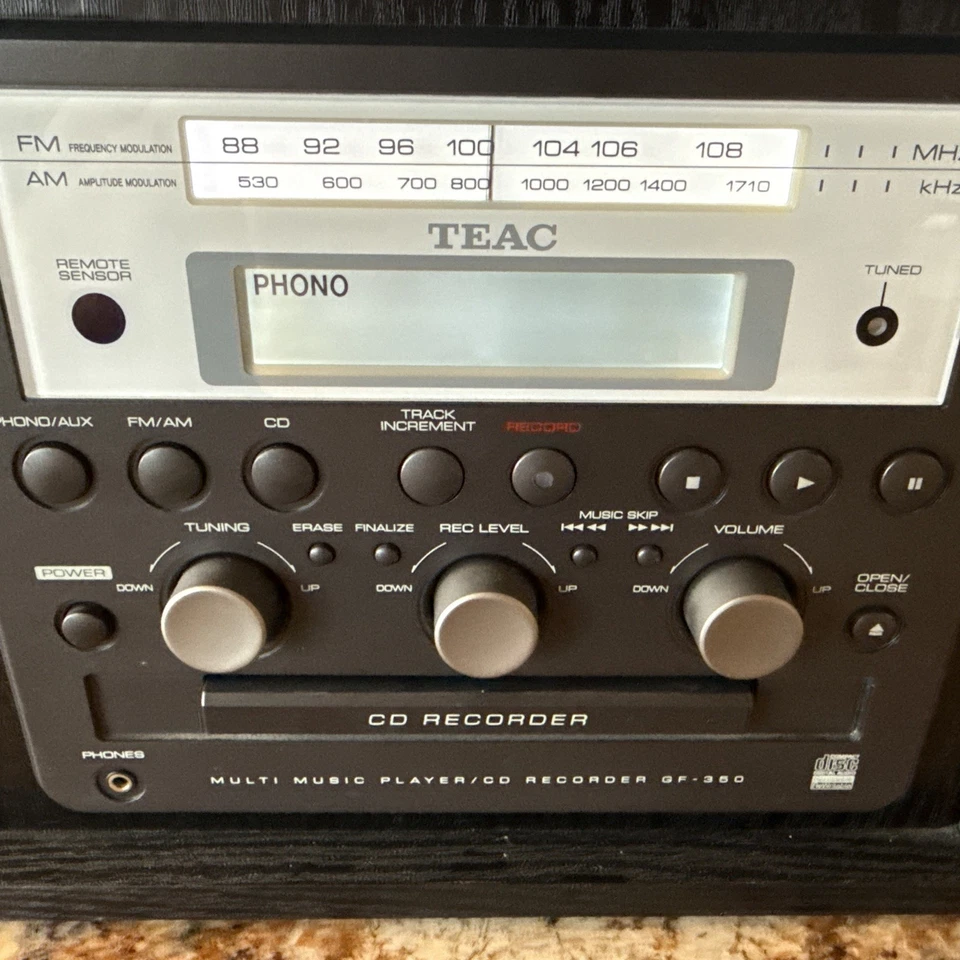 Teac GF-350 CD Turntable AM FM Manual- Beautiful Sound - BURNER DOES NOT WORK - Image 3 of 4