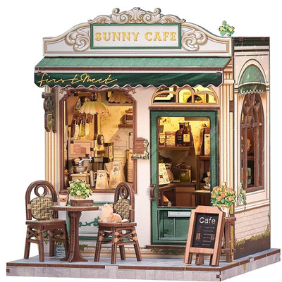 CUTEBEE Book Nook Kit DIY Puppenhaus Miniatur 3D Holz Puzzle Buchstütze Sunny Ca