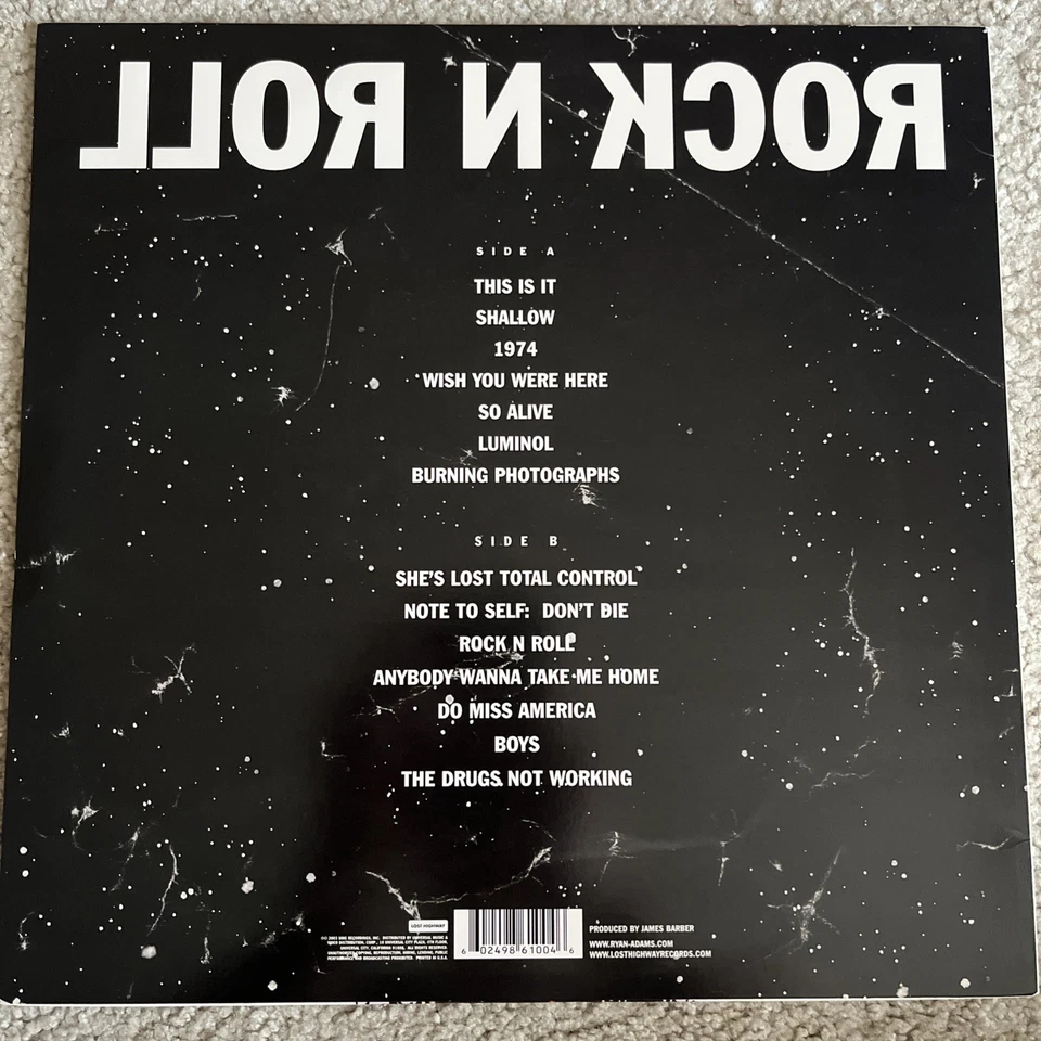RYAN ADAMS Rock n Roll NM Vinyl LP - 2003 Limited Ed First Press B0001376-01 - Image 2 of 4