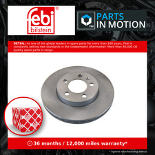 2x Brake Discs Pair Vented fits VW POLO Mk6 1.0 Front 2017 on 256mm Set Febi New