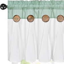 Farmhouse Valance Curtain for Kitchen, Cotton Linen Kitchen Curtains, Rustic ...