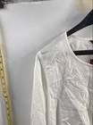 Rangavali Women's White Embroidered Cotton Tunic Shirt Kurti Sz 34 NWT — photo 3