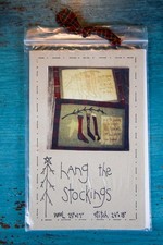 2008 JoAnn Mullaly "Hang The Stockings" Christmas Stitch Pattern Wool Applique