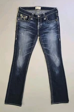 Big Star Liv Boot Low Rise Womens Blue Denim Jeans Size 28L 30x33 Distressed 