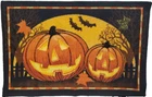 Printed Kitchen Rug (20"x30") HALLOWEEN, JACK-O-LANTERNS, SCARY PUMPKINS & BATS