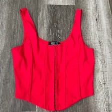 Red Corset Crop Top