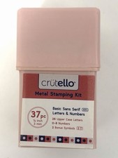 Metal Stamping Kit, 37 Piece Punch Set - Number  Letter Stamps for Metal, Jewel