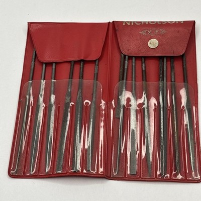 Nicholson Round Handle Needle File Set 5.5''  Assorted 12 Pc. Set READ