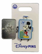 Maleta de viaje 2024 parques Disney alrededor del mundo Mickey Mouse bisagra prendedor OE