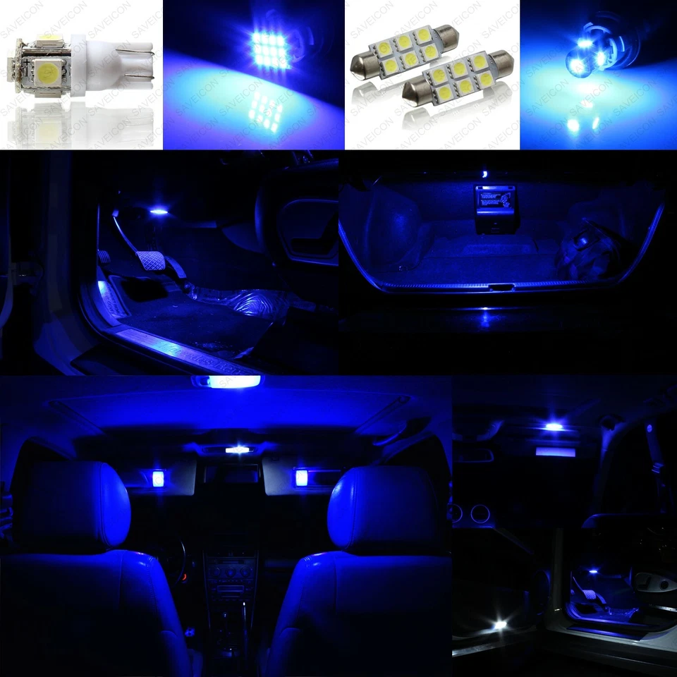 Paquete de 17 luces interiores LED azules para herramienta Lexus IS300 IS350 IS250 2014 2017 Foto 3 de 4