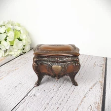 Antique Victorian Style Jewelry or Trinket Feet Box in Regular France