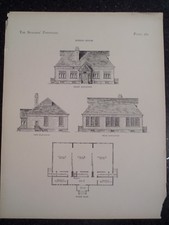 Victorian Design Architecture School House Plan Historic 1885 #282
