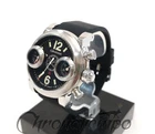 Chronotiempo Curved Black Silicone Watch Band Strap 22mm For Graham Swordfish