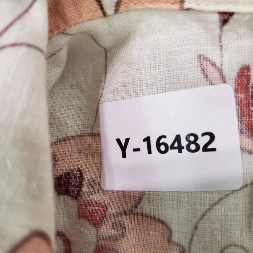 Patagonia Women Top 14 Pink Floral Organic Hemp Cotton Button Up 3/4 Sleeve READ - Image 2 of 4