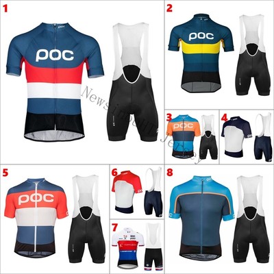 Herren POC Radtrikot Trägerhose Kurzarm Trikot Fahrradbekleidung Fahrradtrikot