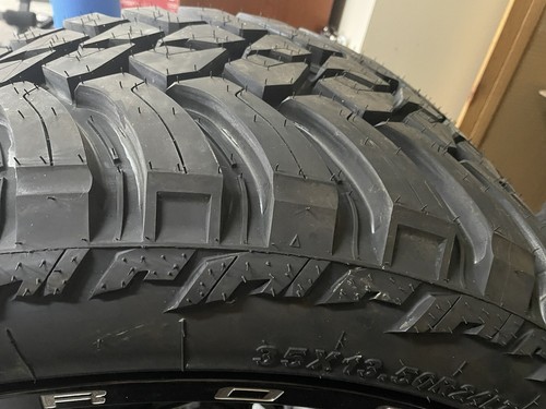5- Wheels & Tire Package 24x14 Machined Black Wheel TIS, Amp Mud Terrain Attack - Picture 4 of 4
