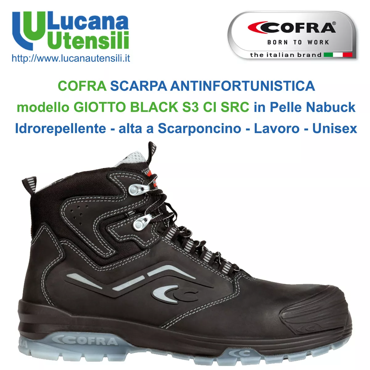 SCARPE DA LAVORO INVERNALI UOMO ALTE PUSHING S3 CI SRC - COFRA