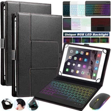 Backlit Keyboard PU Leather Case Mouse For iPad 11th Generation 11 inch A16 2025